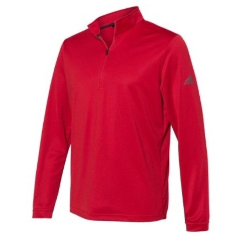 Adidas Pullover Mens 2XL Red New A401 Lightweight Quarter Zip Golf FK3695